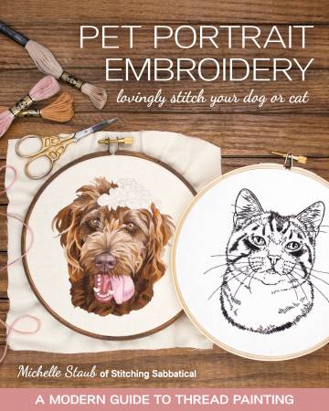 Pet Portrait Embroidery by Stash Books