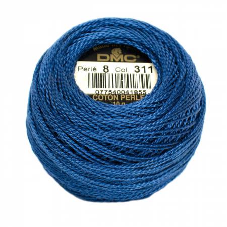 Pearl Cotton Balls Size 8 Medium Navy Blue