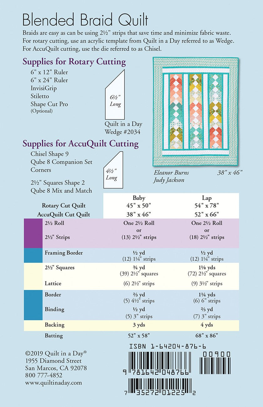 Blended Braid Quilt for Rotary & AccuQuilt