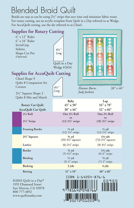 Blended Braid Quilt for Rotary & AccuQuilt