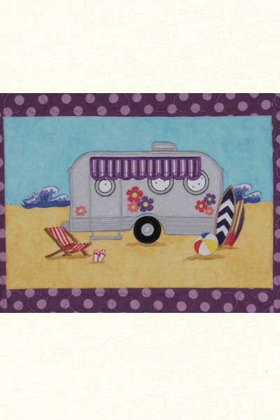 Retro Campers Applique Machine Embroidery