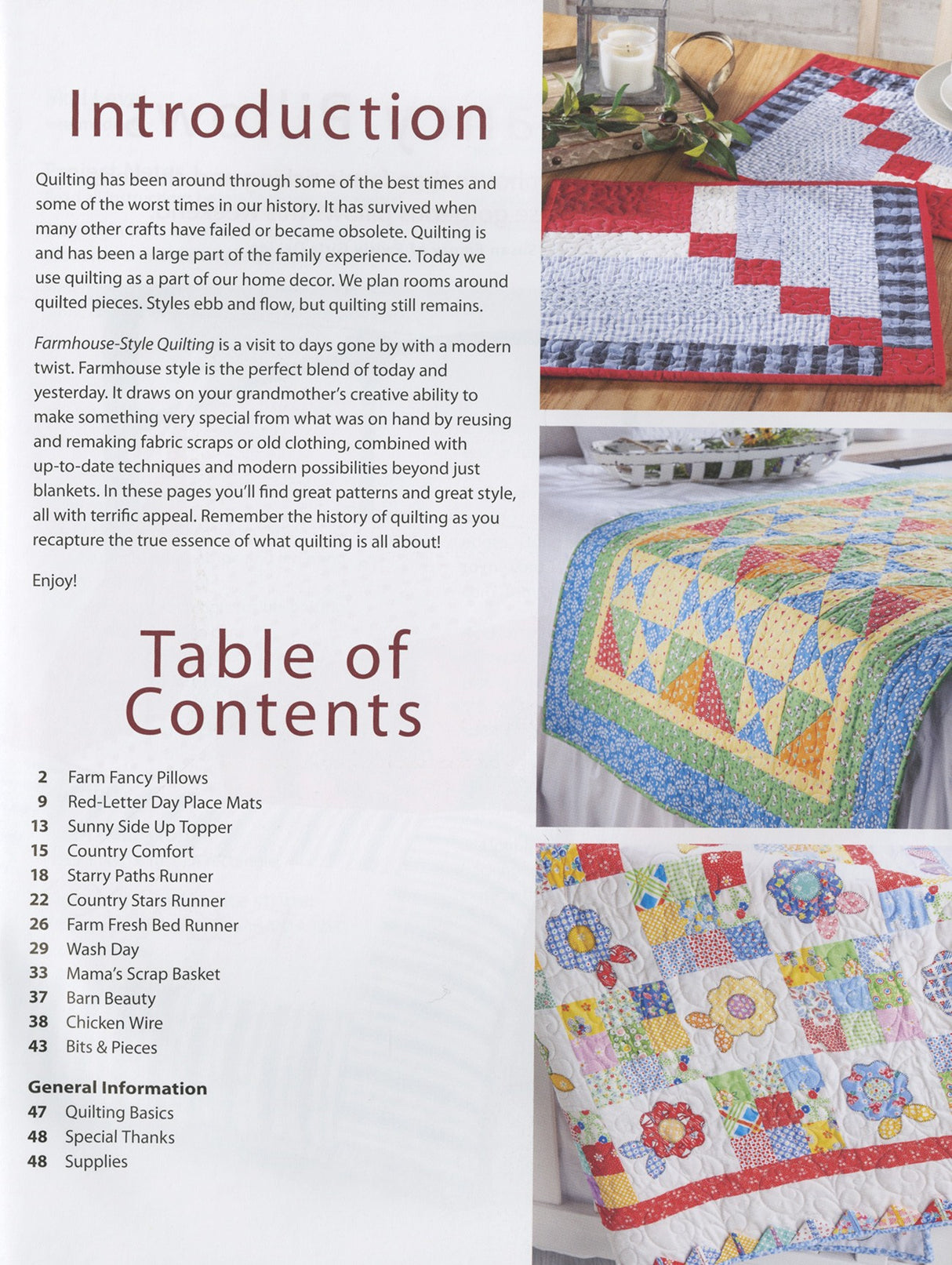 Farmhouse Style Quilting