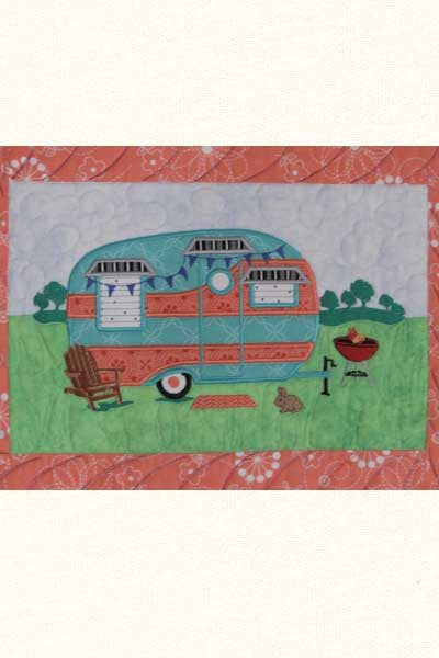 Retro Campers Applique Machine Embroidery