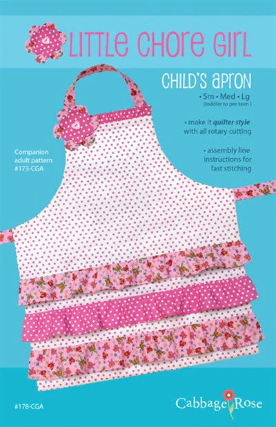 Little Chore Girl Apron Downloadable Pattern by Cabbage Rose