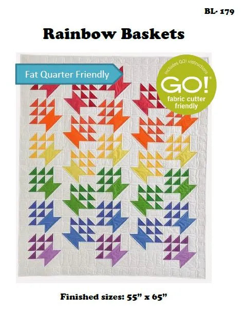 Rainbow Baskets Downloadable Pattern by Beaquilter