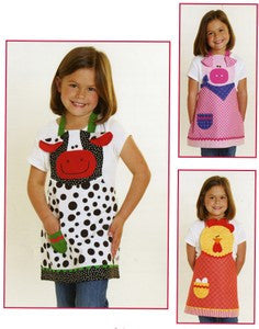 Farm Friends Child\'s Apron Cow, Pig & Chicken