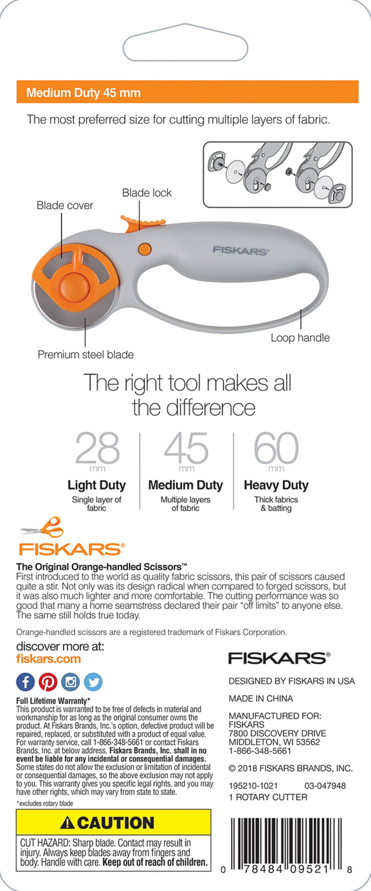 45 mm Loop Handle Rotary Cutter