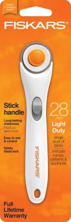 28mm Stick Rotary Cutter White and Orange by Fiskars