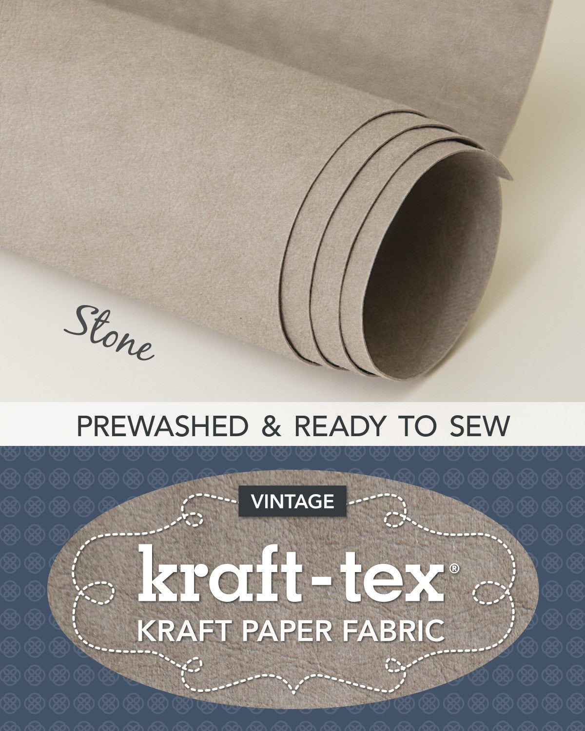 Kraft-tex Roll Stone Prewashed