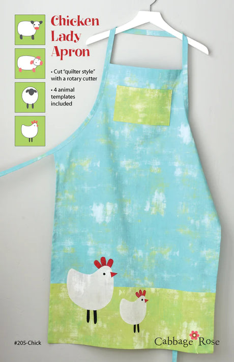 Chicken Lady Apron Downloadable Pattern by Cabbage Rose