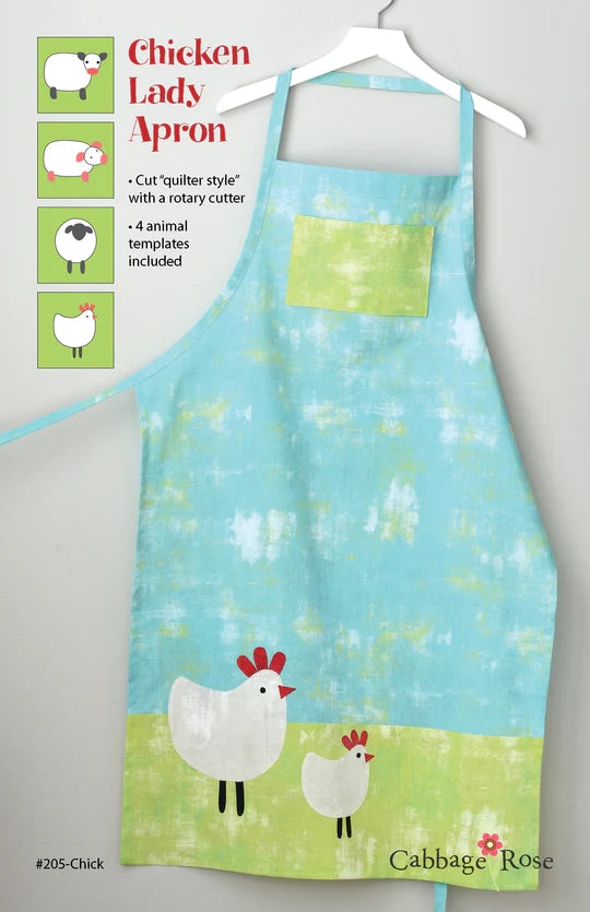 Chicken Lady Apron Downloadable Pattern by Cabbage Rose