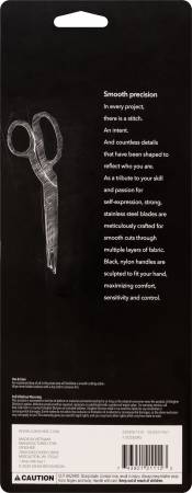 Back of the Gingher 8in Featherweight Bent Trimmers