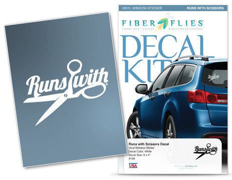 Runs With Scissors Vinyl Window Decal