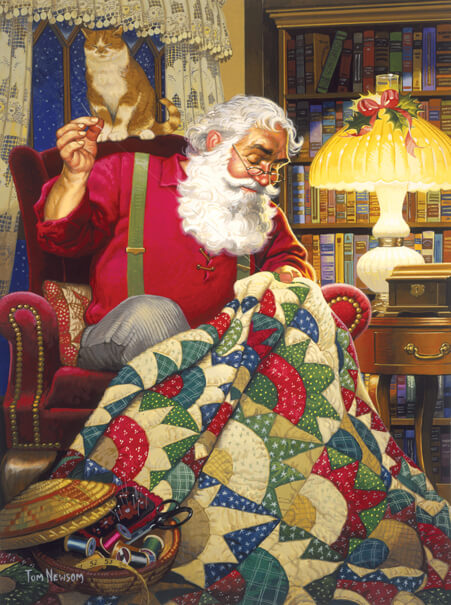 Quilting Santa Jigsaw Puzzle (1000 Pieces)