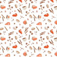 White Autumn Treats Fabric by Camelot Fabrics