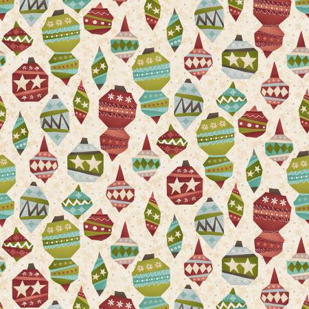 Cream Ornaments Fabric by Henry Glass
