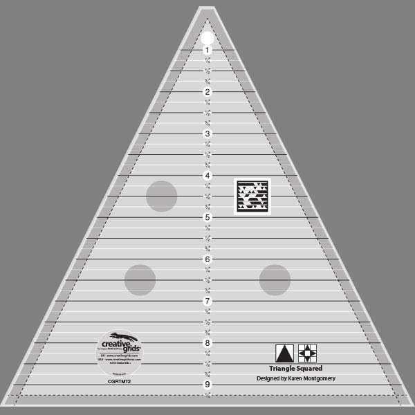 Creative Grids Triangle Squared Ruler 9-1/2in