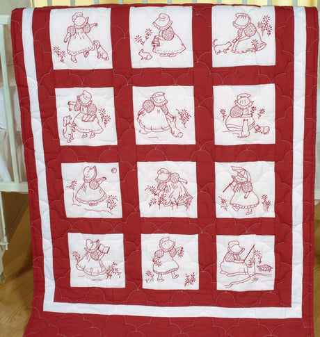 Sunbonnet Girls Quilt Block Set