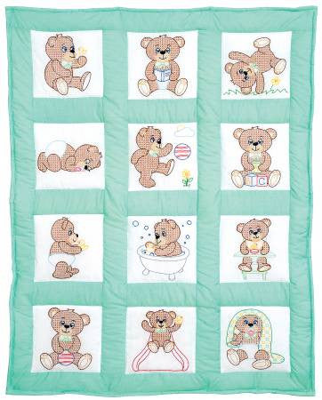 Nursery Quilt Block Teddy Bear