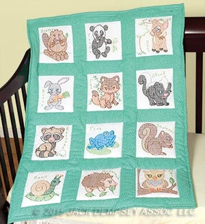 Nursery Quilt Blocks Forest Friends