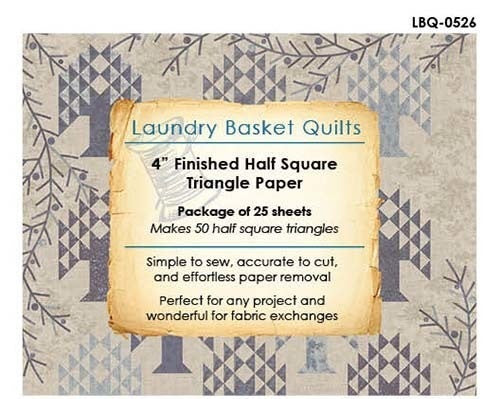 Half Square Triangle Paper 4in - For Charm Pack