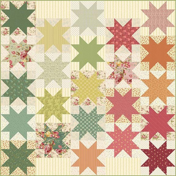Sewing Star Quilt Pattern by Laundry Basket