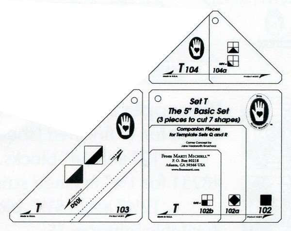 5in Basic Patchwork Shapes Template Set T