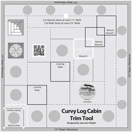 Creative Grids Curvy Log Cabin Trim Tool