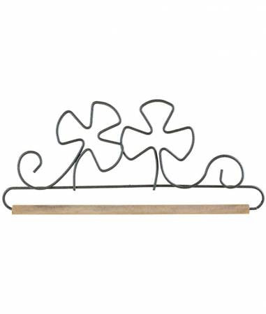 6in Shamrock Dowel Holder Gray