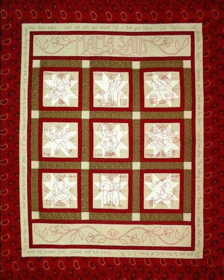 Redwork Mama Said