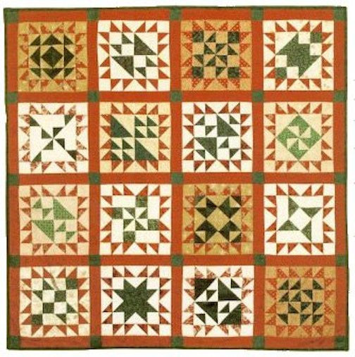 Sixteen 6-Inch Pieced Blocks