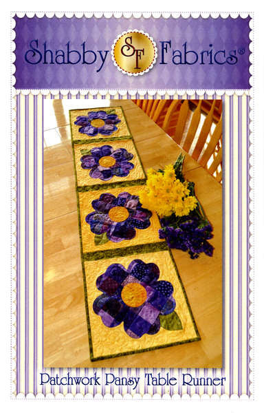 Patchwork Pansy Table Runner