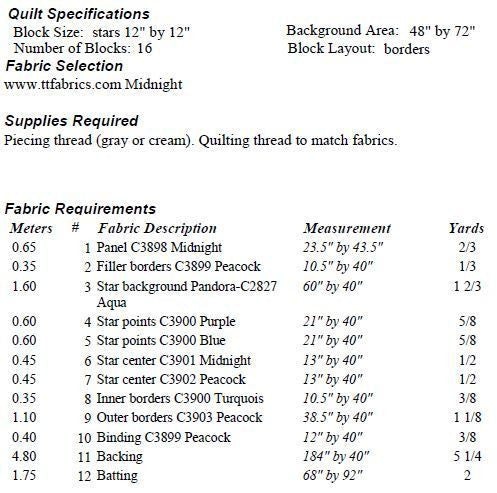 Midnight Stars Quilt Pattern