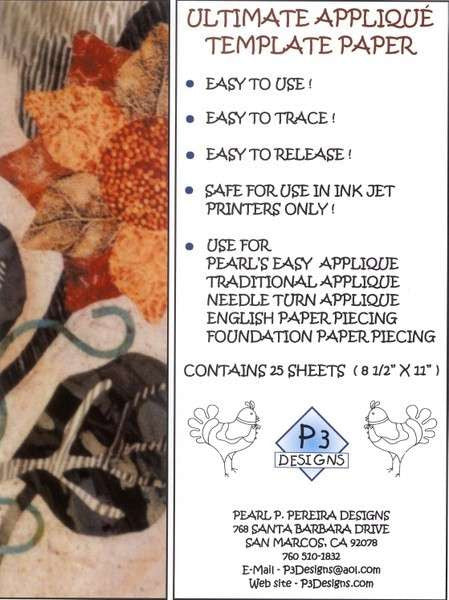 Applique Template Paper - Freezer Paper