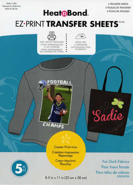 EZ Print Inkjet Transfer Sheets - Dark