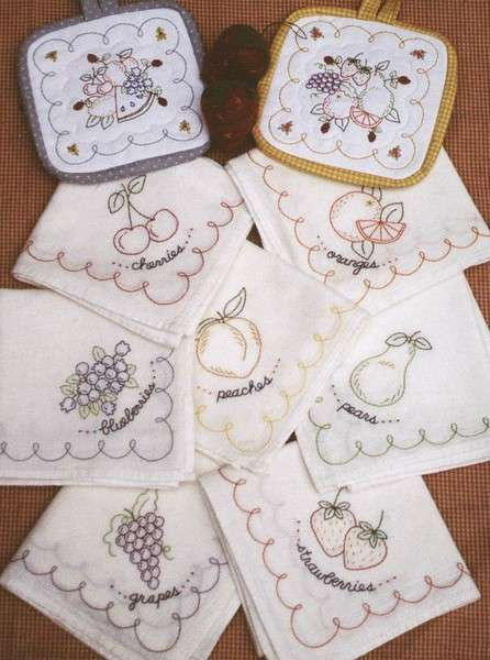 Vintage Fruit Dishtowels & Potholders
