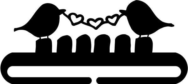 6in Lovebird Split Bottom Holder