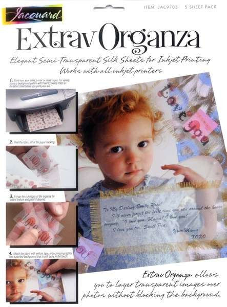 Extrav-Organza Inkjet Sheets - 8 1/2in x 11in