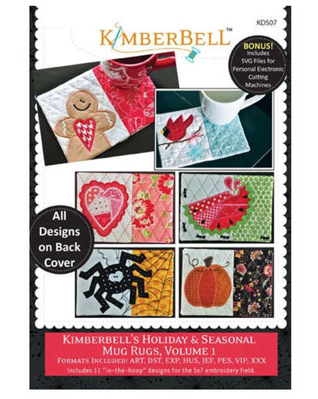 Kimberbells Holiday & Seasonal Mug Rugs  Volume 1 - CD-ROM