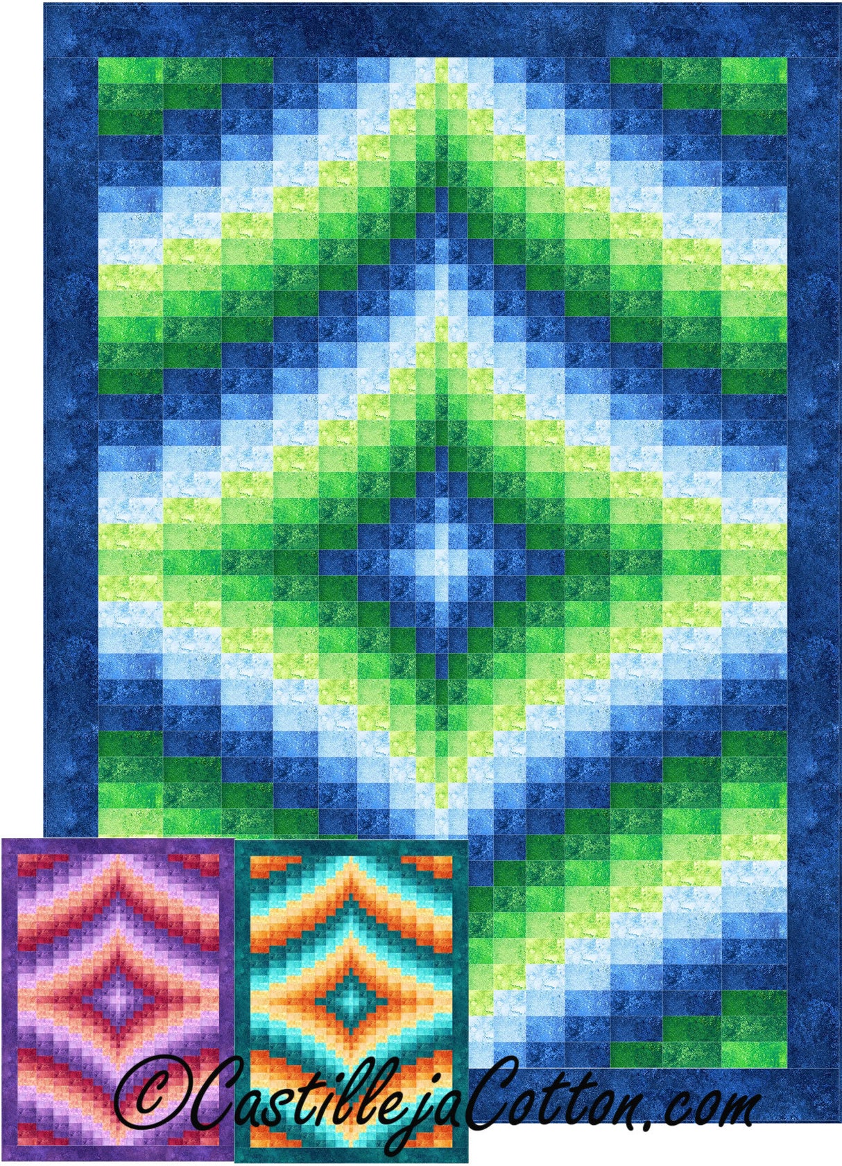 Echoing Diamonds Twin Quilt