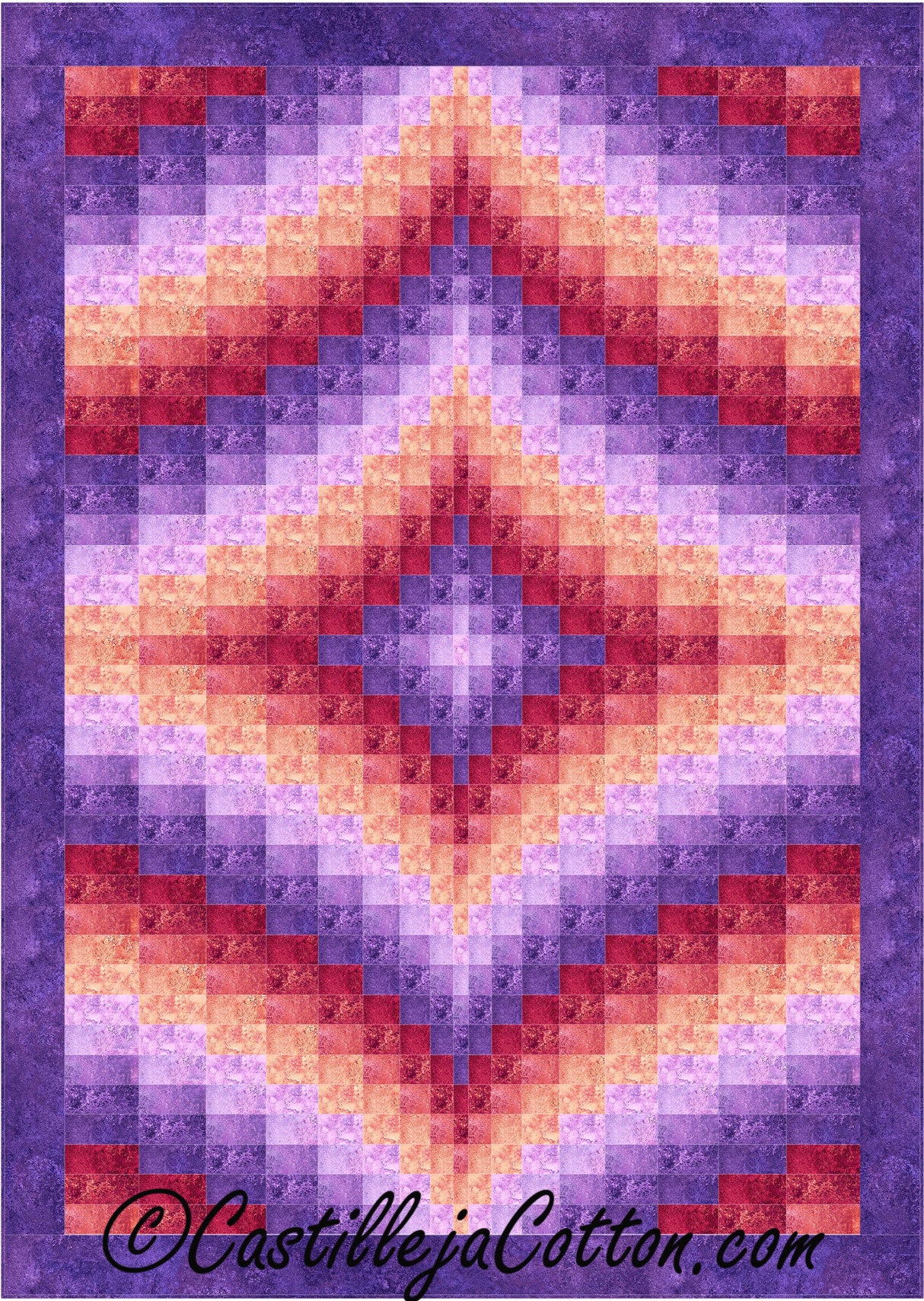 Echoing Diamonds Twin Quilt