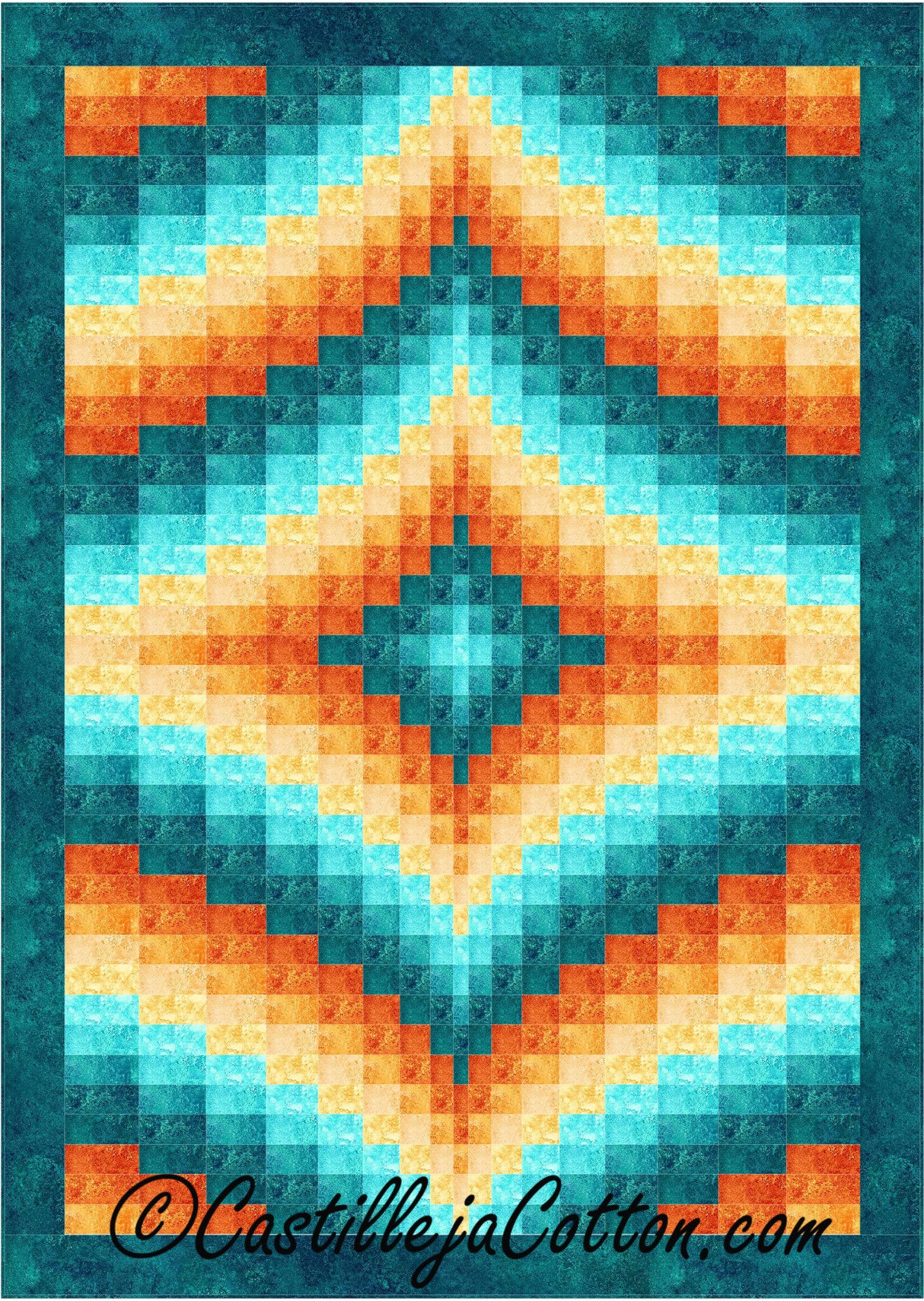 Echoing Diamonds Twin Quilt
