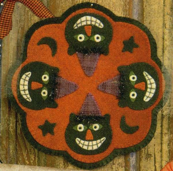 Spooky Cat Candle Mat