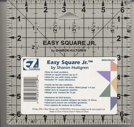 Easy Square Jr. Ruler 6-1/2in x 6-1/2in