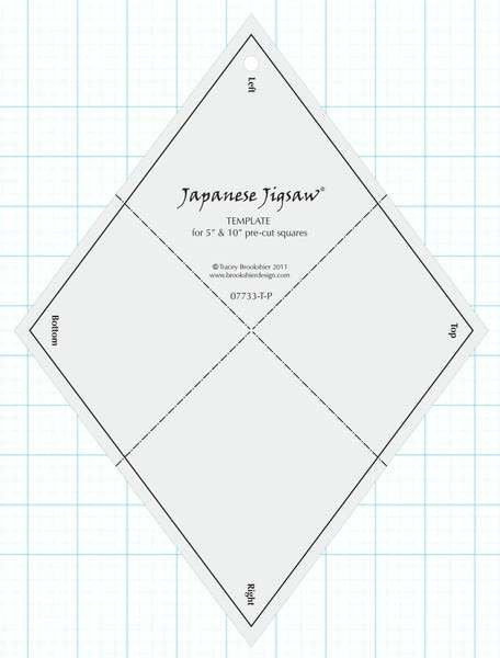 Japanese Jigsaw Acrylic Template - Precuts