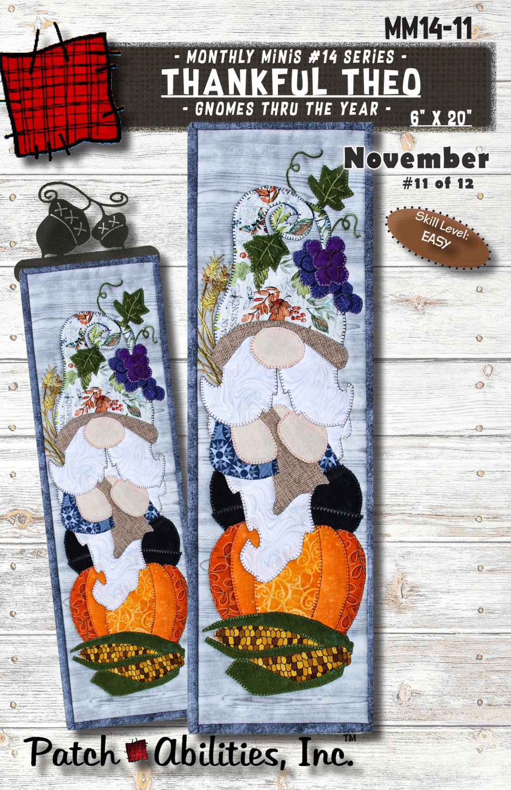 Thankful Theo - Gnomes Thru the Year Downloadable Pattern by Patch Abilities