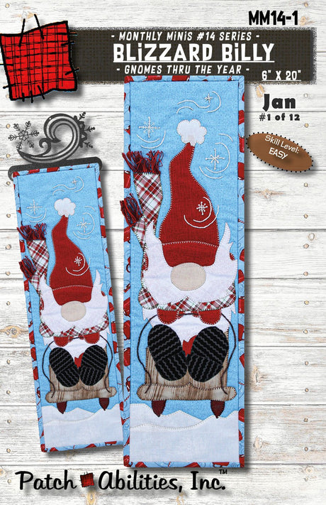 Blizzard Billy gnome  - Gnomes Thru the Year Downloadable Pattern by Patch Abilities