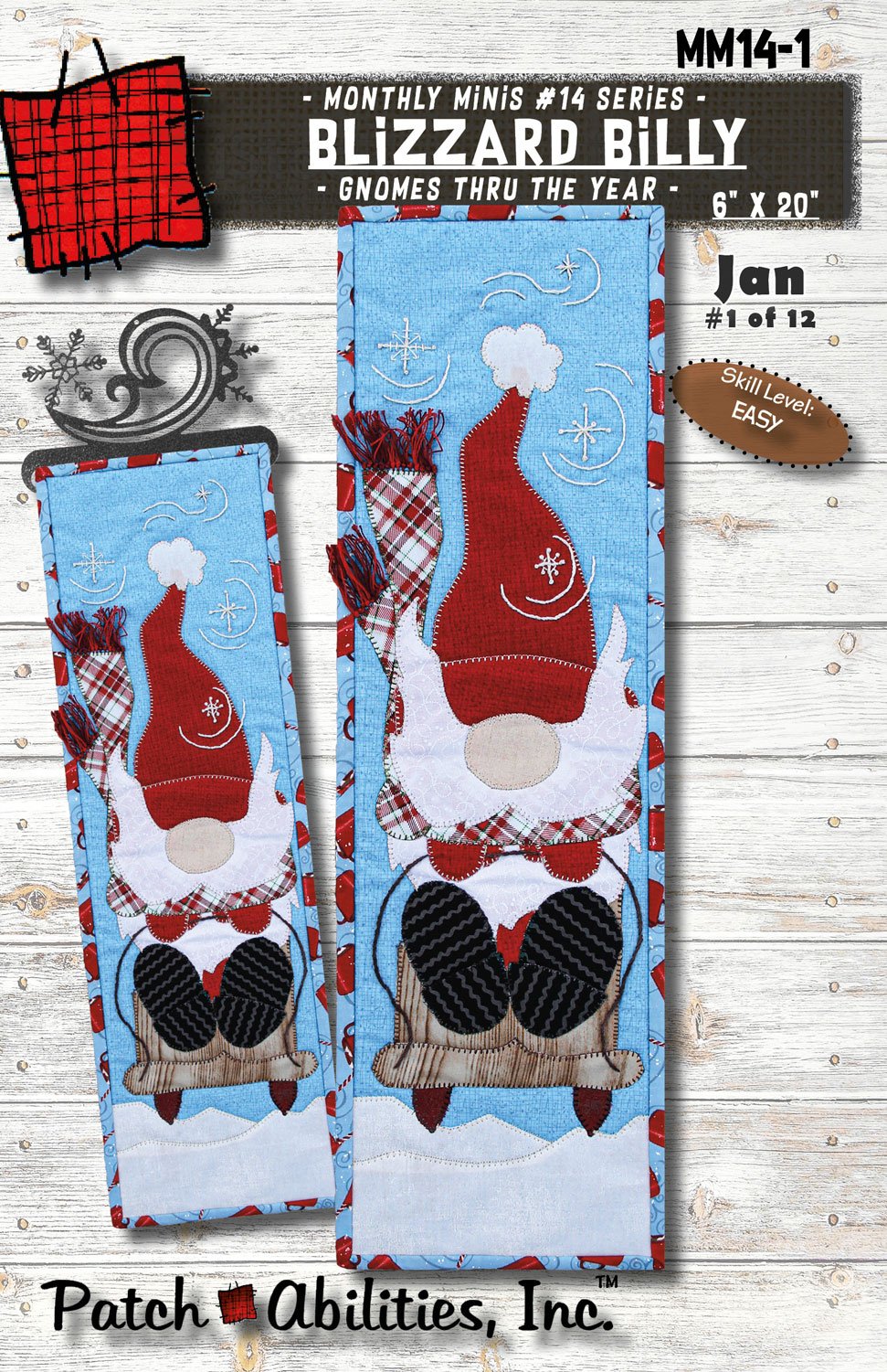 Blizzard Billy gnome - Gnomes Thru the Year Downloadable Pattern by Patch Abilities