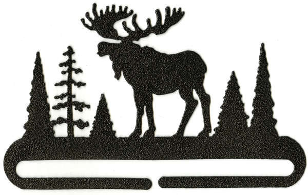 6in Split Bottom Holder Alaska Moose Charcoal