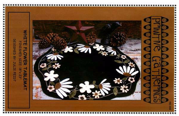 White Flower Table Mat